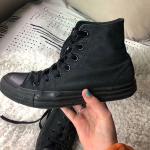 Black Hightop Converse Chuck Taylor’s
